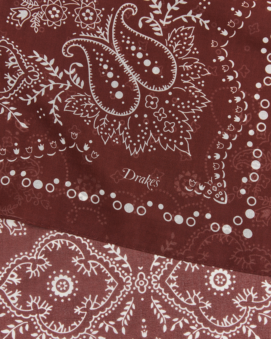 Herre | Drake's Paisley Bandana Red | Drake's | Paisley Bandana Red