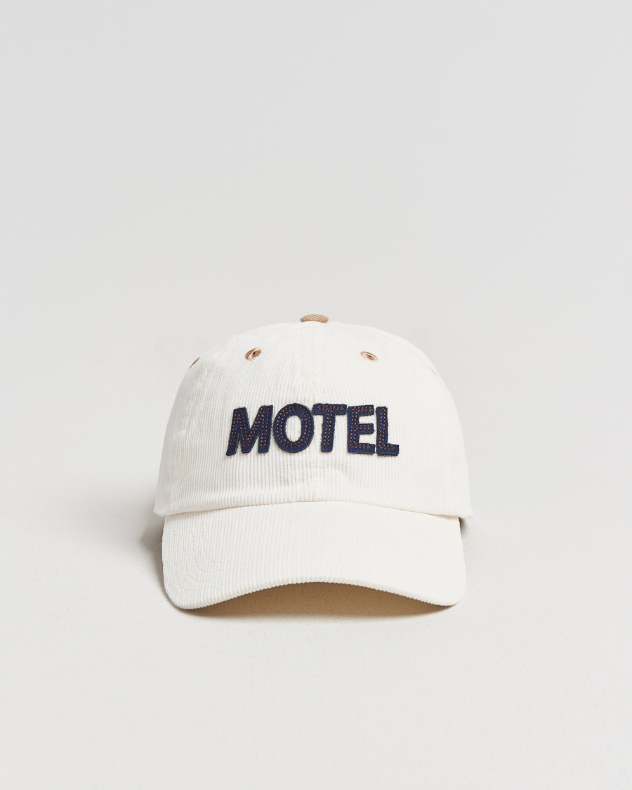 Herre | Hatte & kasketter | Drake's | Motel Felt Baseball Cap Ecru