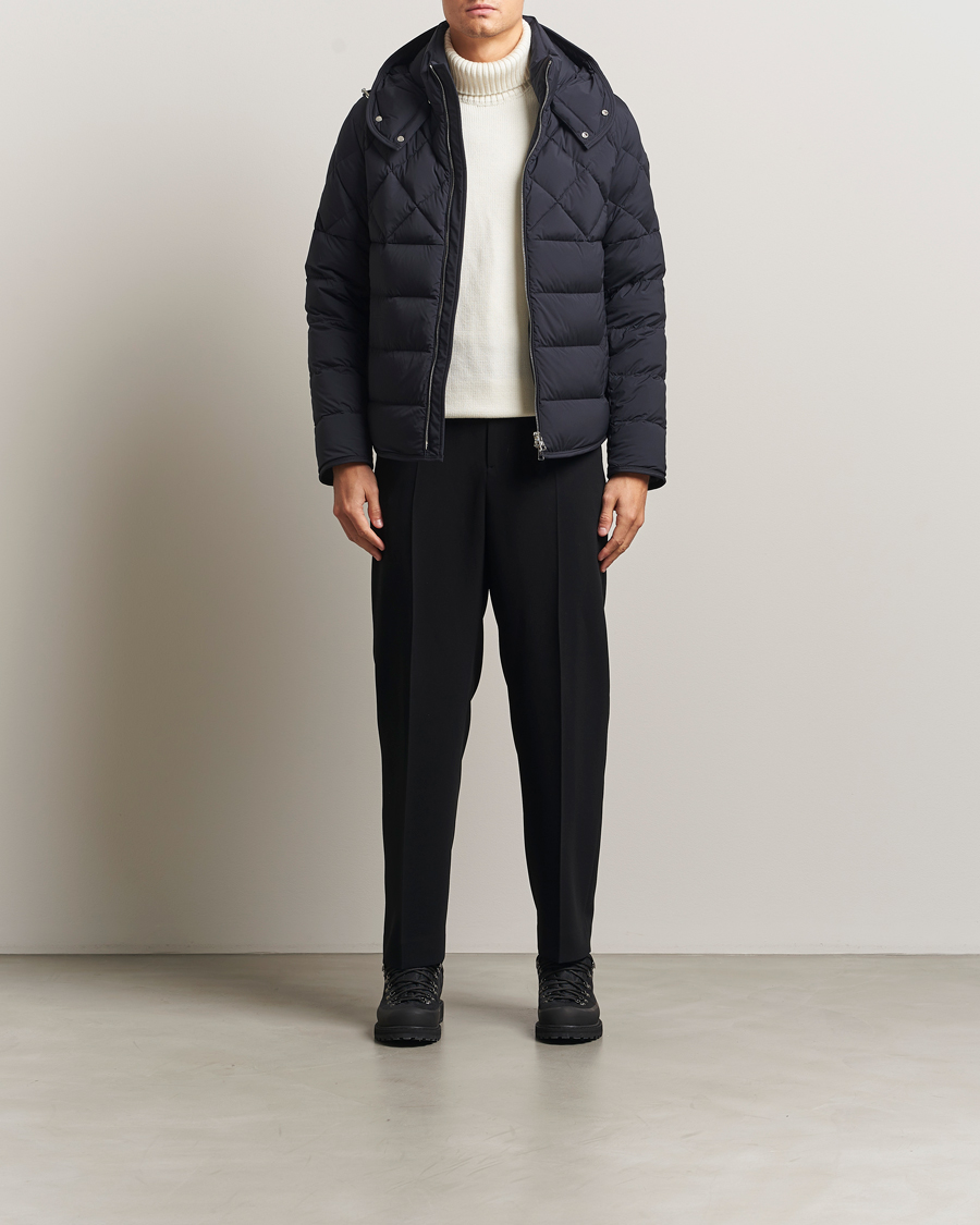 Herre | Jakker | Moncler | Cecaud Down Biker Jacket Navy