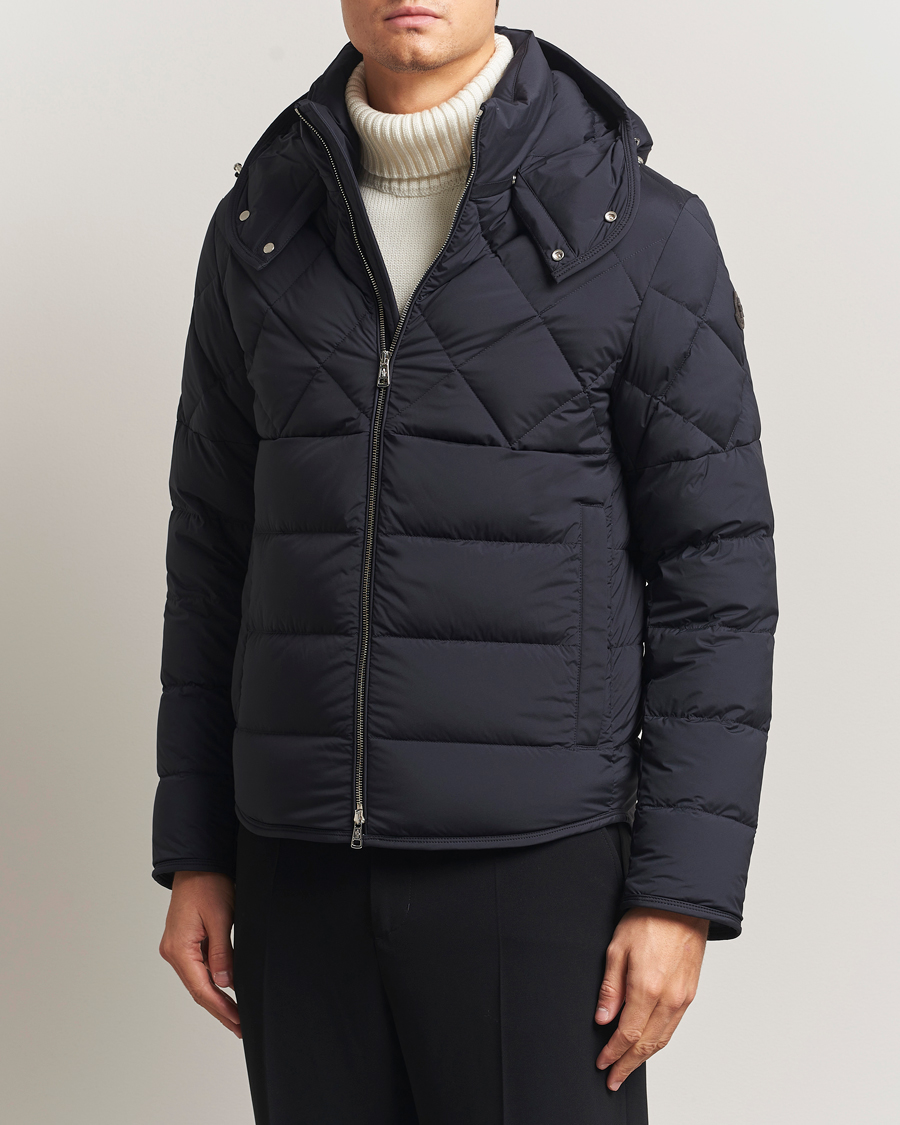 Herre | Jakker | Moncler | Cecaud Down Biker Jacket Navy