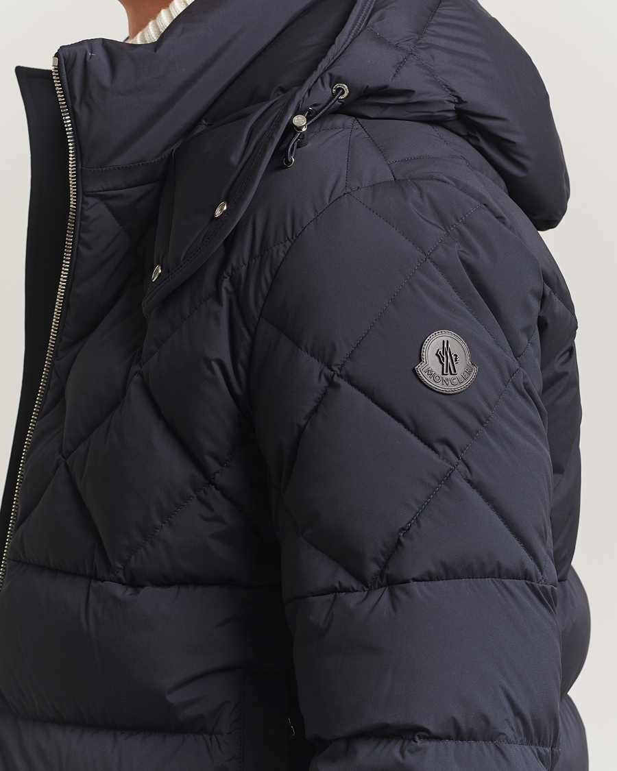 Herre | Jakker | Moncler | Cecaud Down Biker Jacket Navy