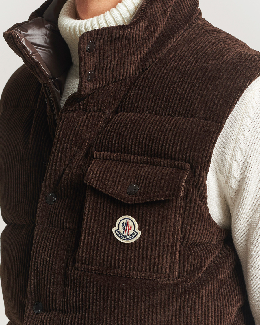 Herre | Veste | Moncler | Agen Corduroy Vest Brown