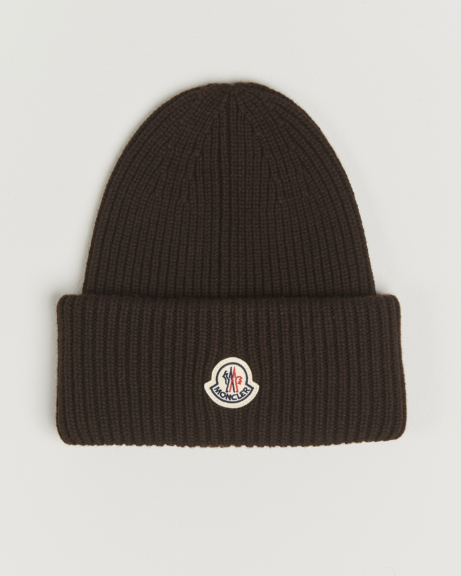 Herre | Huer | Moncler | Cashmere Beanie Brown