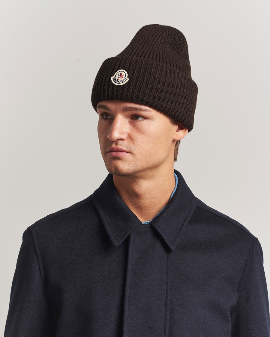 Herre | Huer | Moncler | Cashmere Beanie Brown
