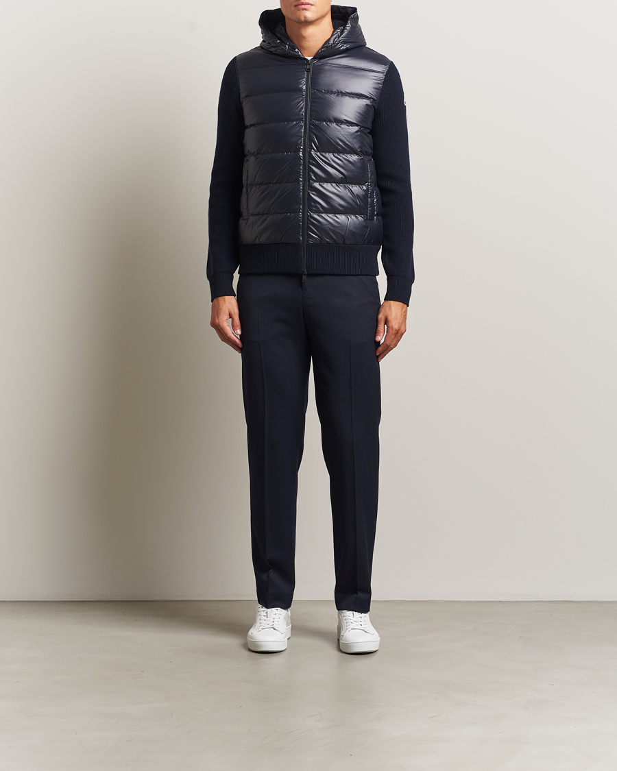 Herre | Trøjer | Moncler | Padded Hooded Cardigan Navy