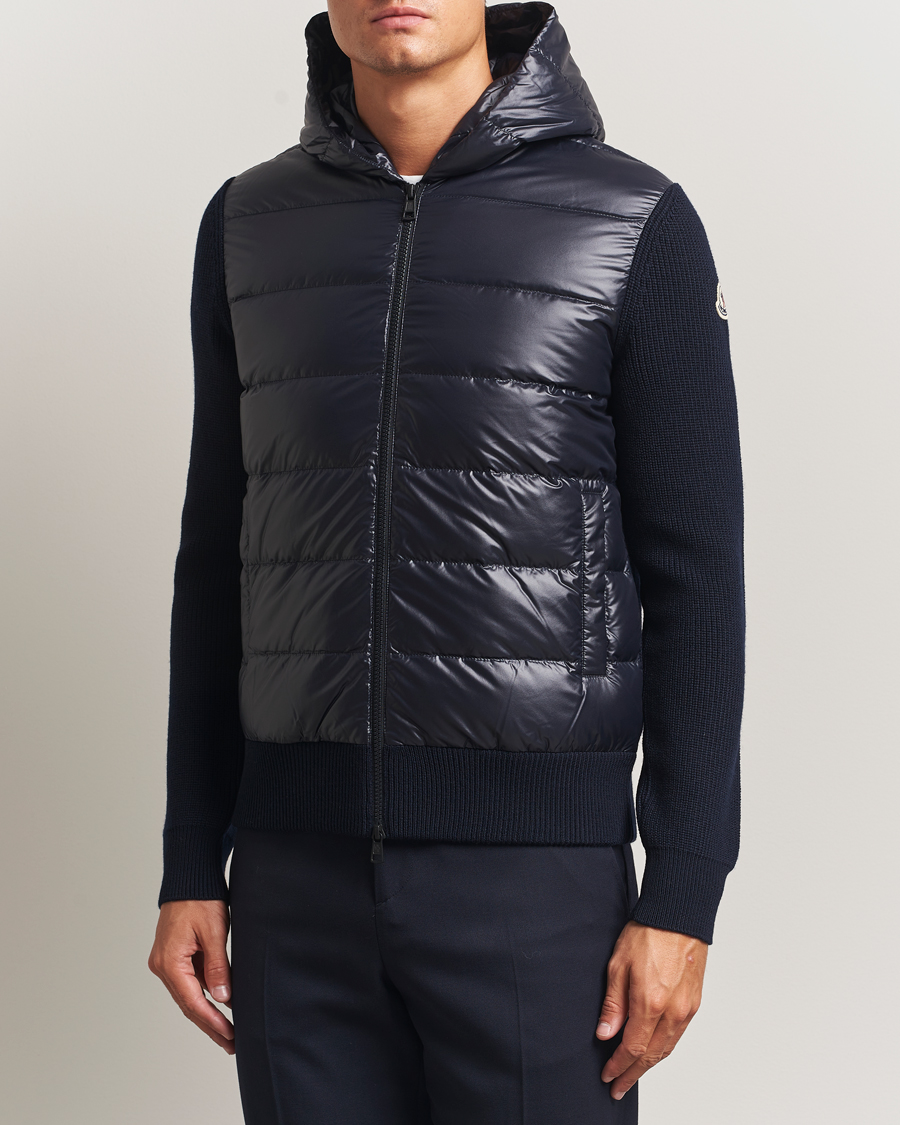 Herre | Trøjer | Moncler | Padded Hooded Cardigan Navy