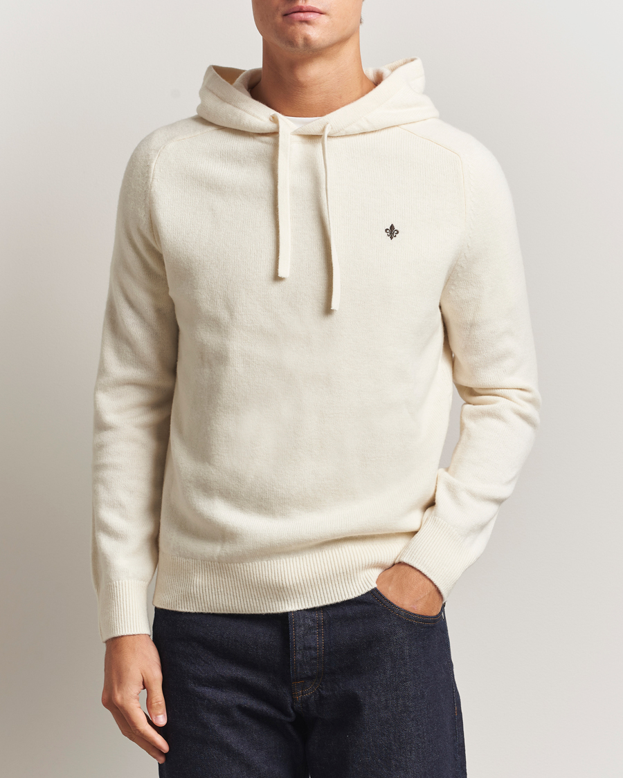 Herre | Trøjer | Morris | Hertford Lambswool Hoodie Off White