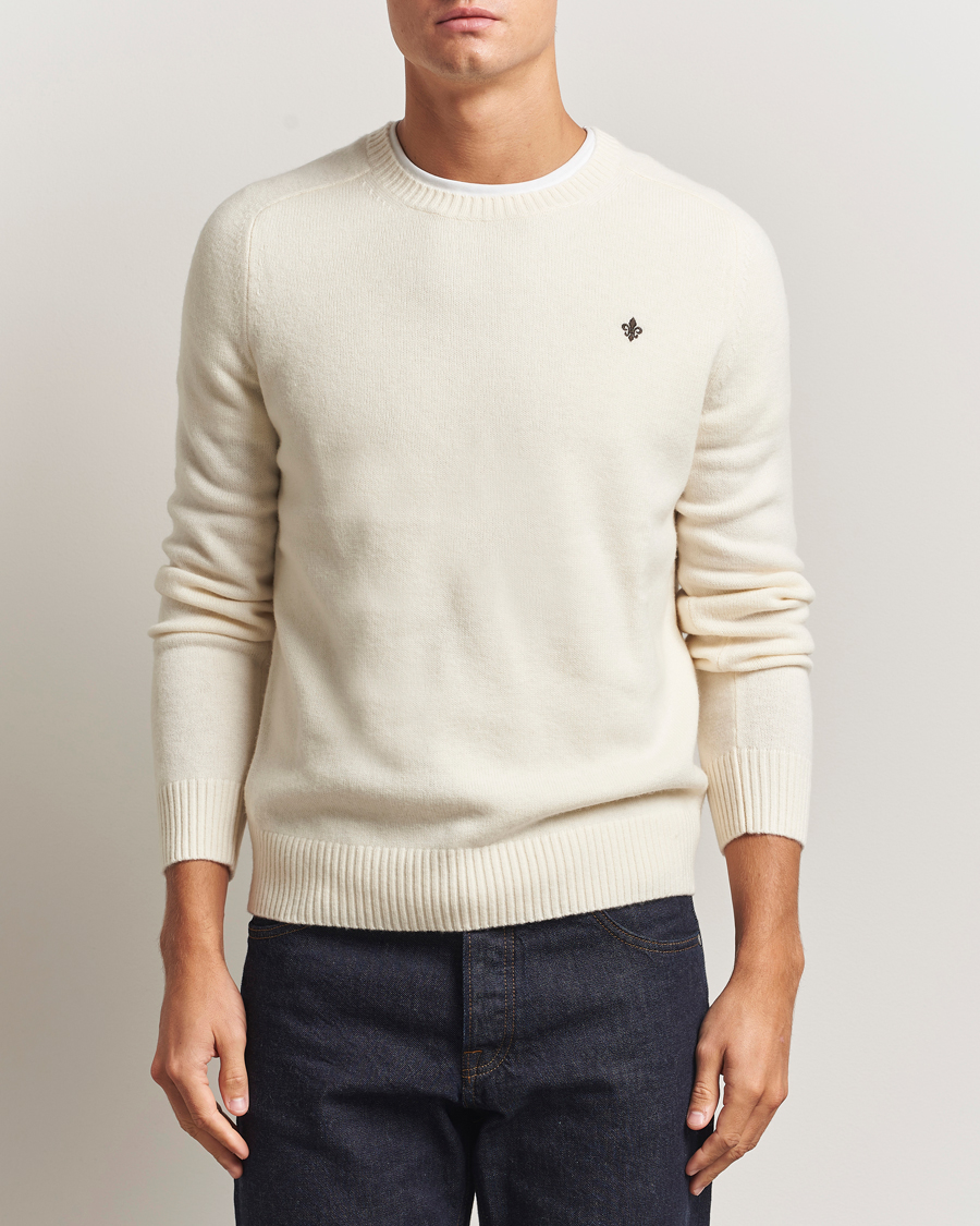 Herre | Trøjer | Morris | Hertford Lambswool Merino Crew Neck Off White