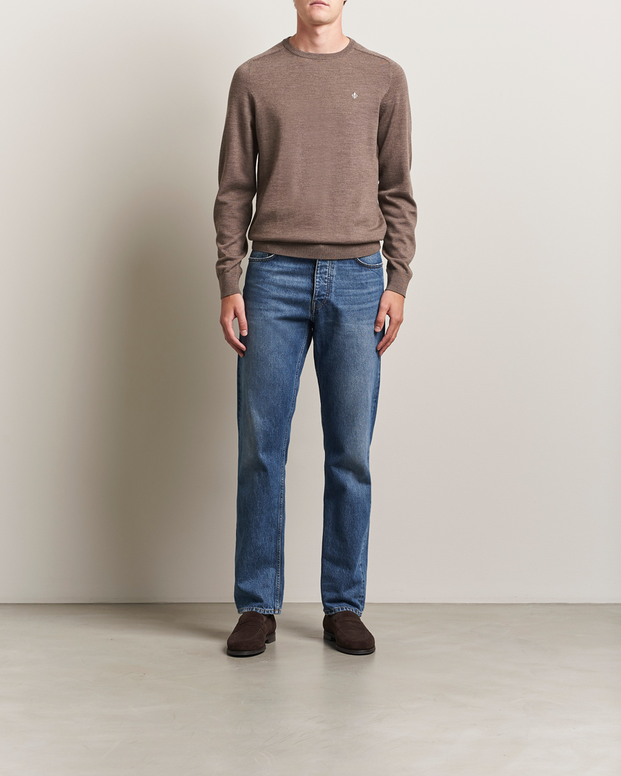 Herre | Trøjer | Morris | Merino Oneck Light Brown