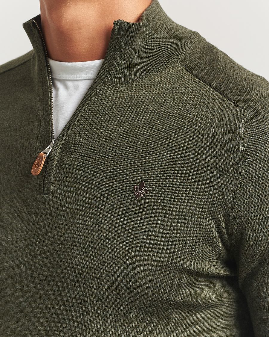 Herre | Trøjer | Morris | John Merino Half Zip Olive