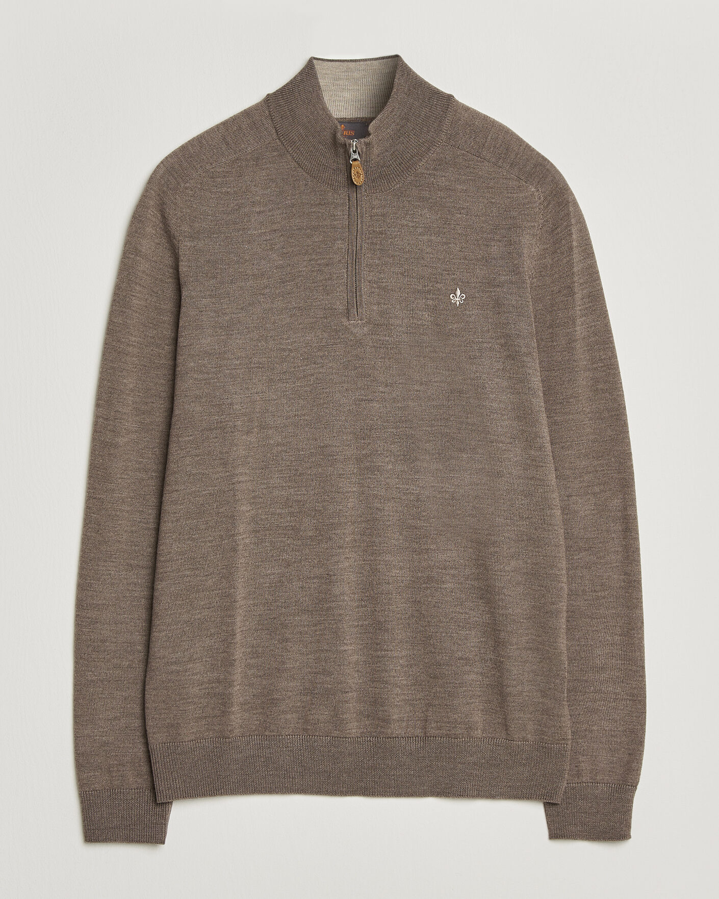 Herre | Trøjer | Morris | John Merino Half Zip Brown