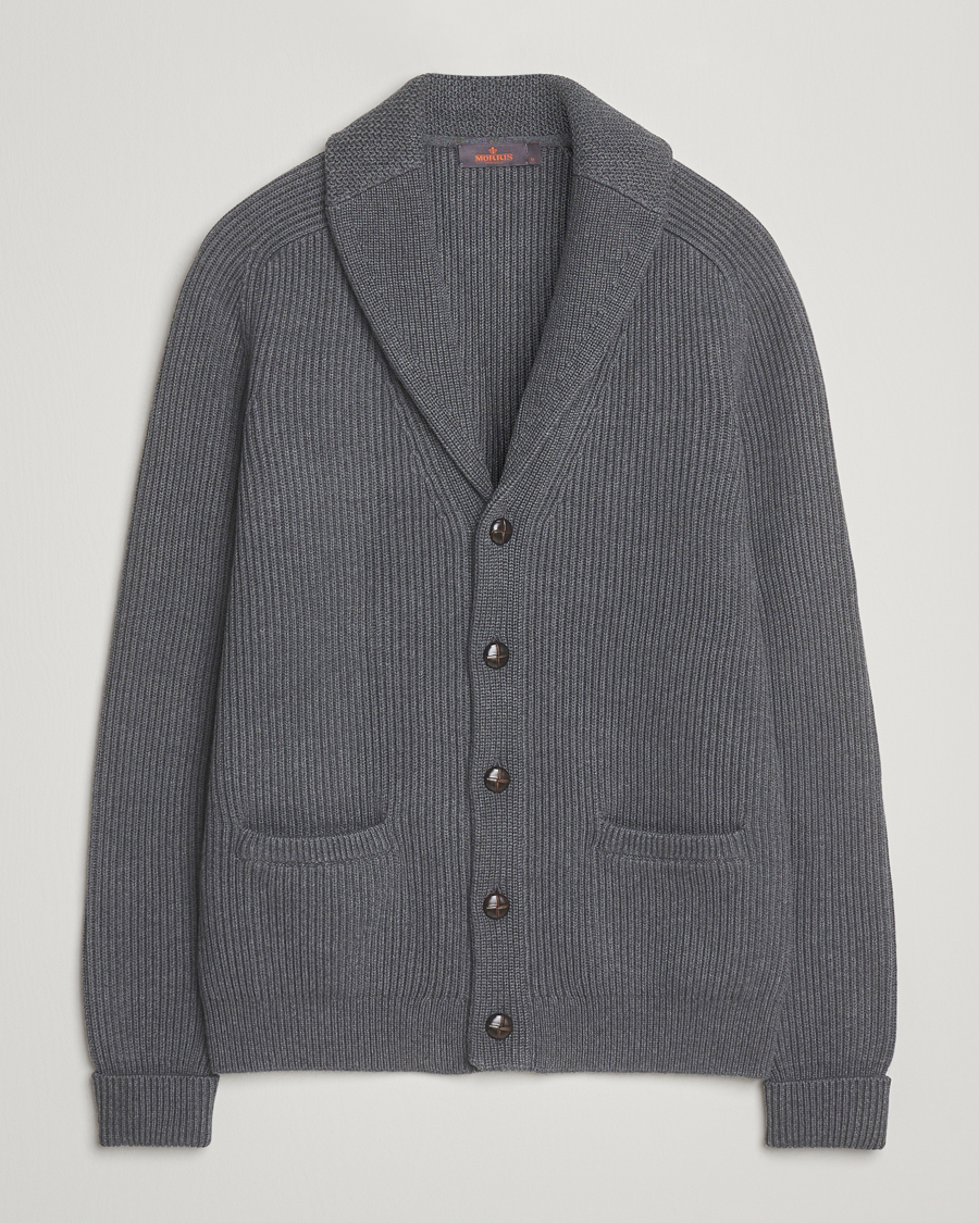 Herre | Trøjer | Morris | Brayden Shawl Cardigan Grey