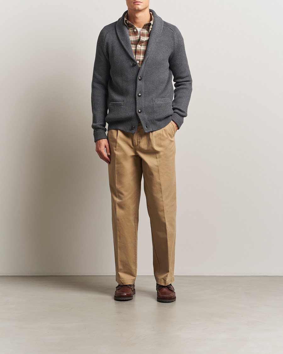 Herre | Trøjer | Morris | Brayden Shawl Cardigan Grey