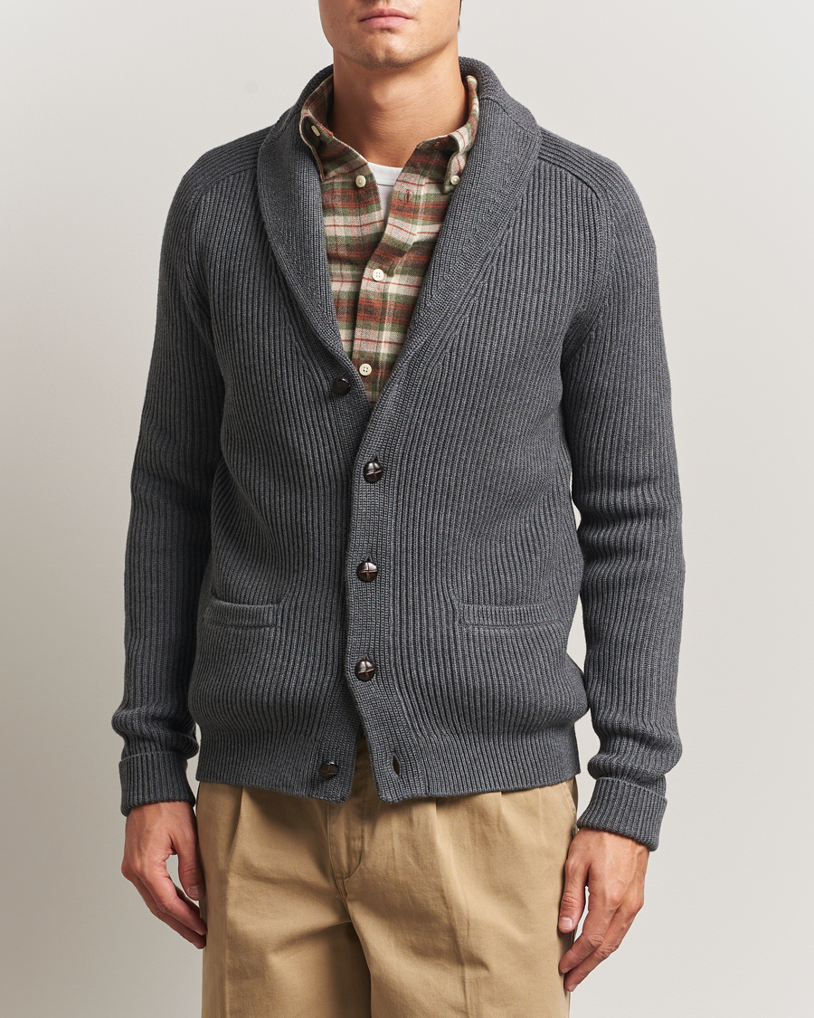 Herre | Trøjer | Morris | Brayden Shawl Cardigan Grey