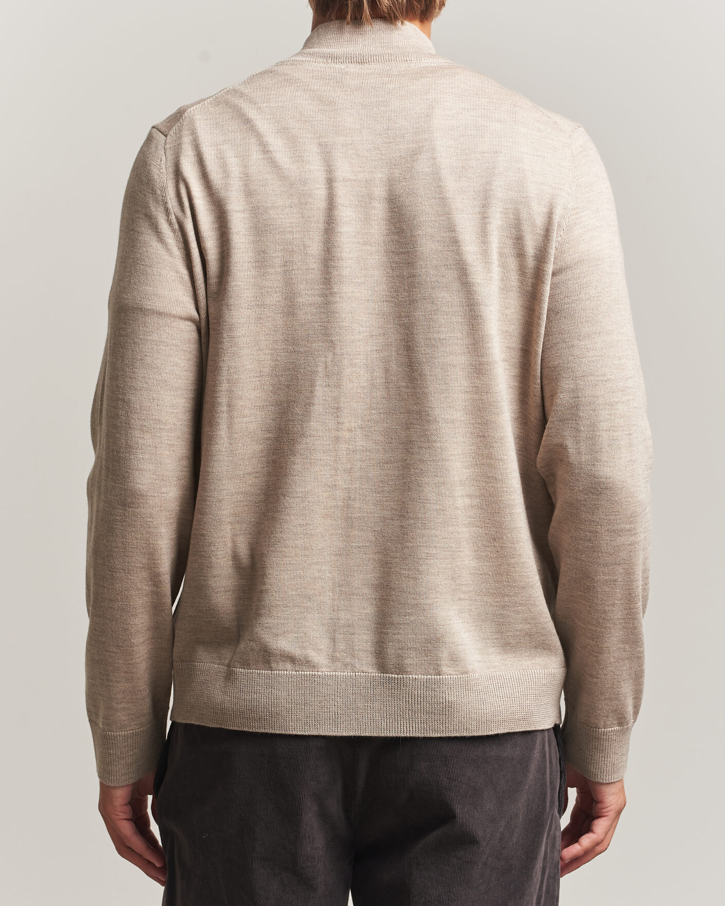 Herre | Trøjer | Morris | Merino Full Zip Cardigan Khaki