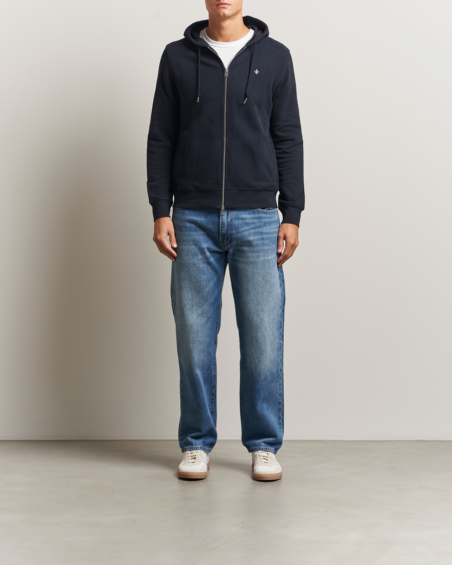 Herre | Trøjer | Morris | Brandon Lily Full Zip Hoodie Old Blue