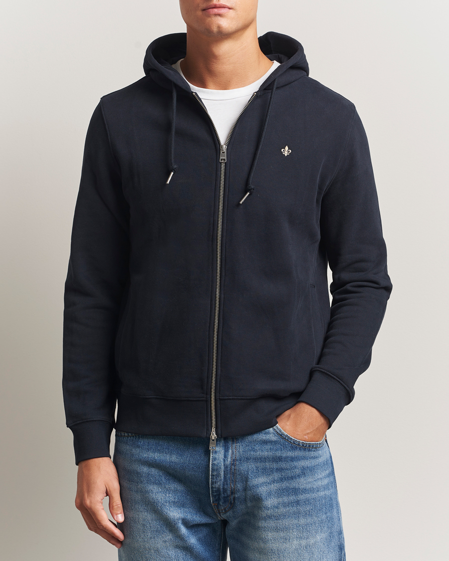 Herre | Trøjer | Morris | Brandon Lily Full Zip Hoodie Old Blue