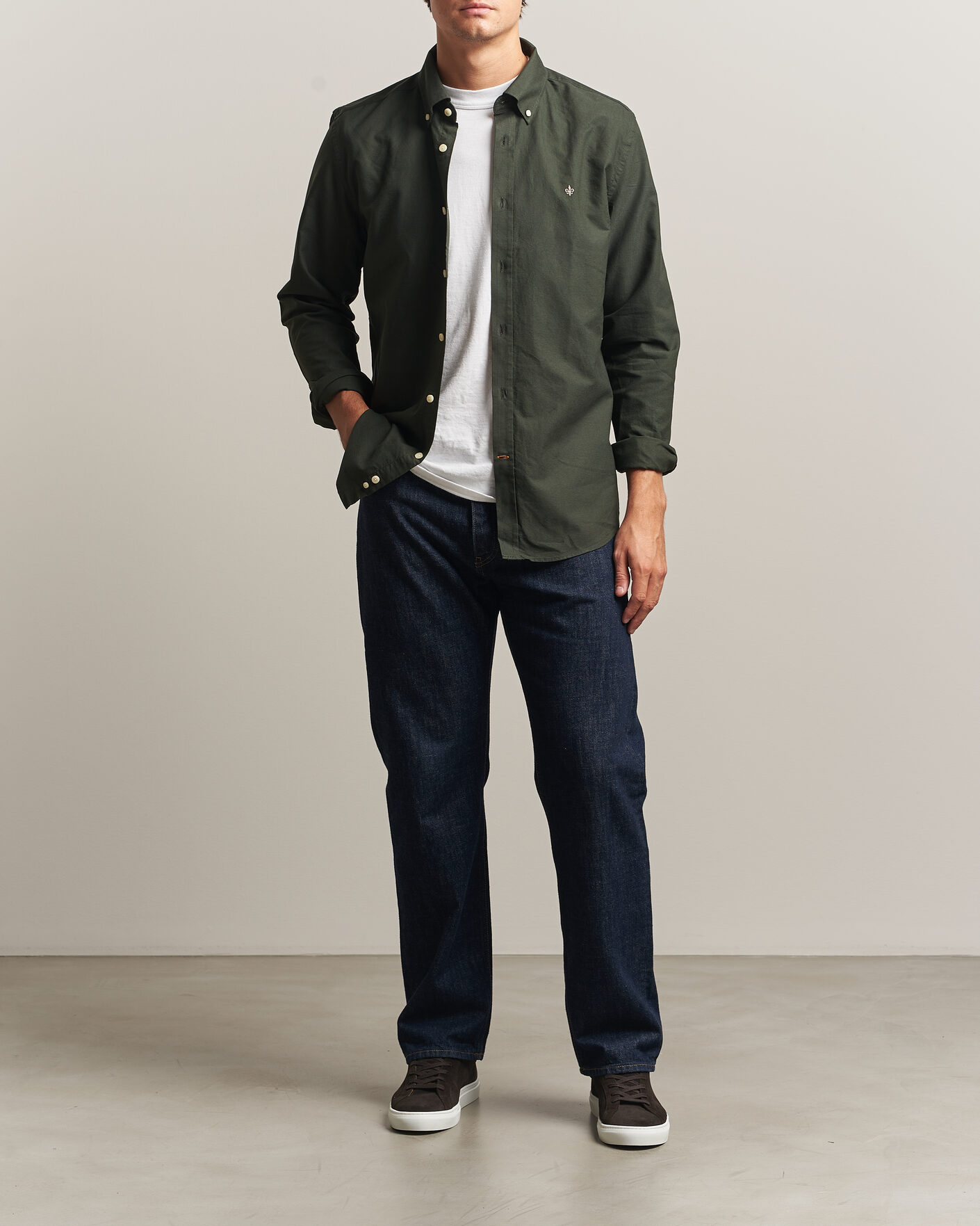 Herre | Trøjer | Morris | Douglas Oxford Shirt Olive