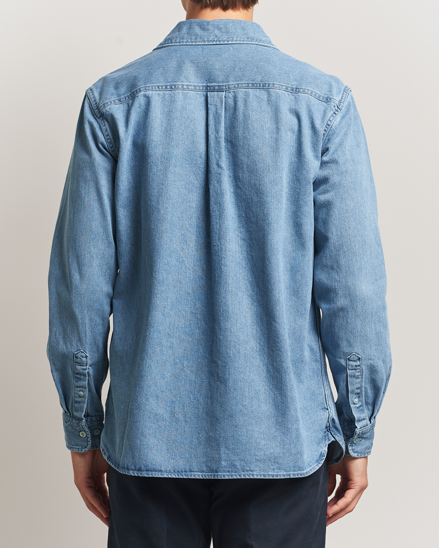 Herre | Skjorter | KnowledgeCotton Apparel | Cotton Indigo Denim Shirt Light Blue