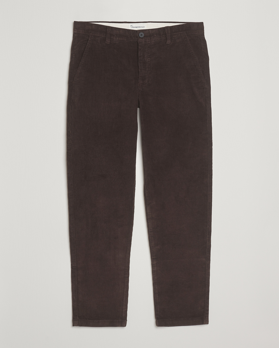 Herre | Bukser | KnowledgeCotton Apparel | Chuck Regular Cord Trousers Chocolate