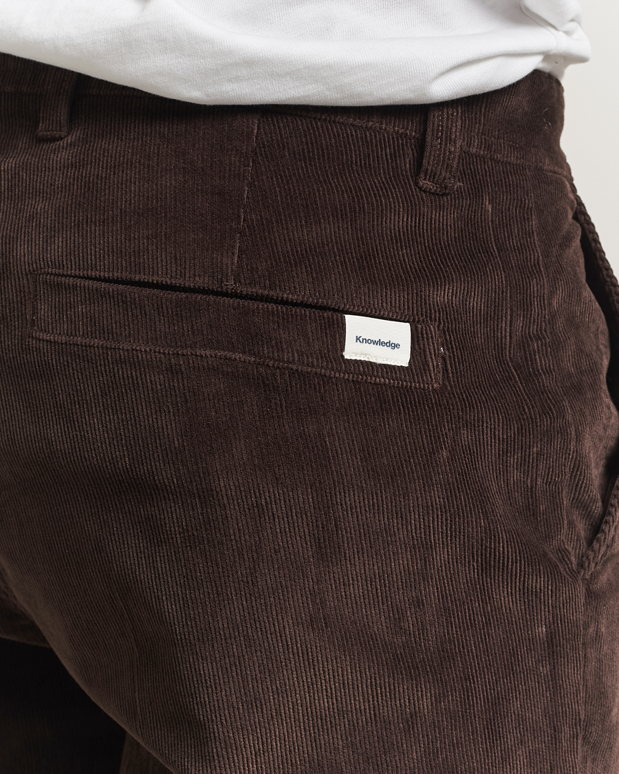 Herre | Bukser | KnowledgeCotton Apparel | Chuck Regular Cord Trousers Chocolate