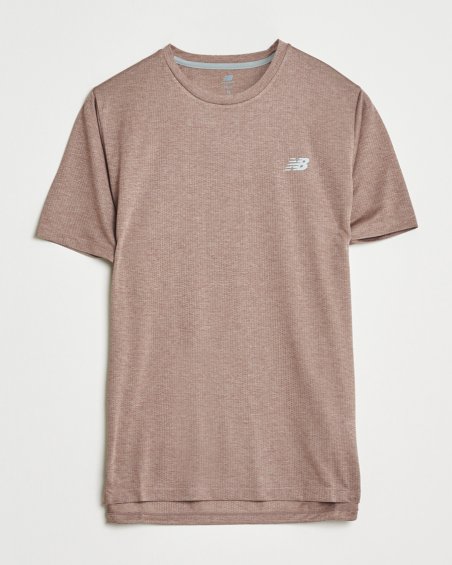 Herre | T-Shirts | New Balance Running | Athletics Short Sleeve T-Shirt Earth Shadow Heather