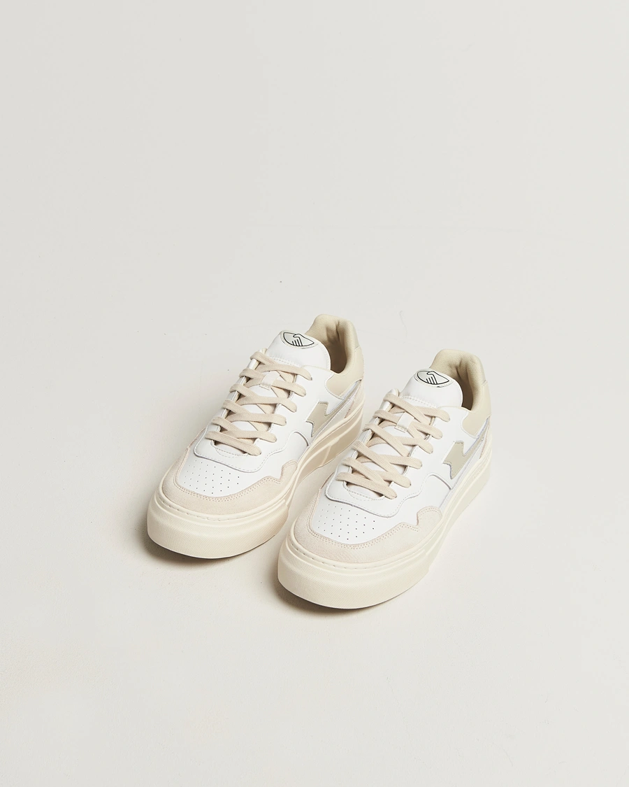 Herre | Sneakers | Stepney Workers Club | Pearl S-Strike Leather/Suede Mix Sneaker Spring White