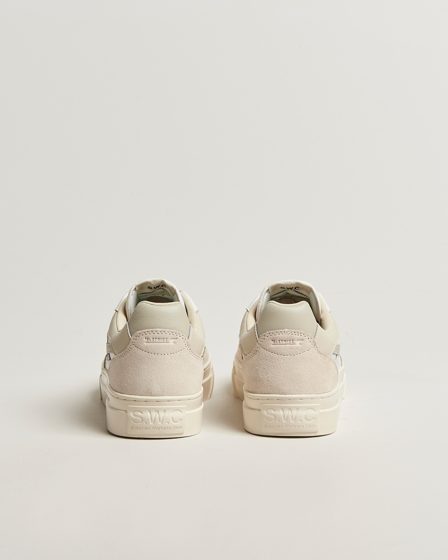Herre | Sneakers | Stepney Workers Club | Pearl S-Strike Leather/Suede Mix Sneaker Spring White