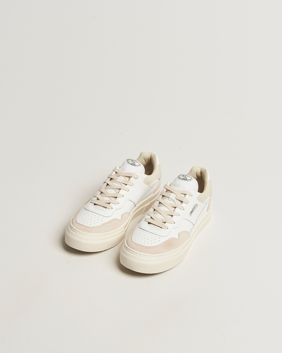 Herre | Sneakers | Stepney Workers Club | Pearl Leather/Suede Mix Sneaker Spring White
