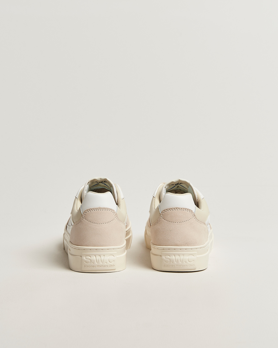 Herre | Sneakers | Stepney Workers Club | Pearl Leather/Suede Mix Sneaker Spring White
