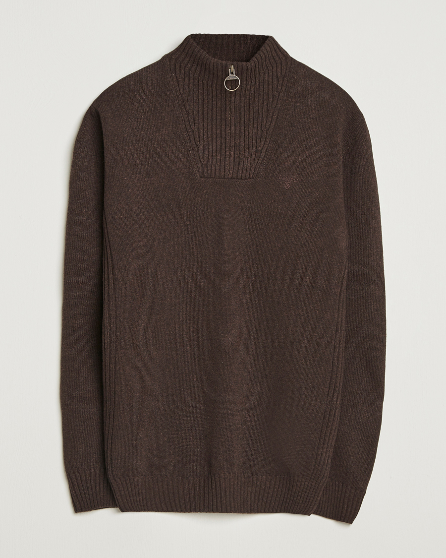 Herre | Trøjer | Barbour Lifestyle | Essential Lambswool Half Zip Dark Oak