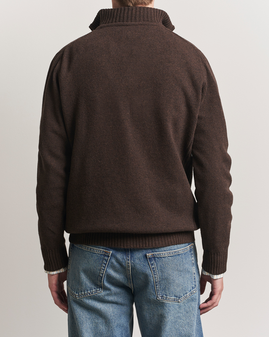 Herre | Trøjer | Barbour Lifestyle | Essential Lambswool Half Zip Dark Oak
