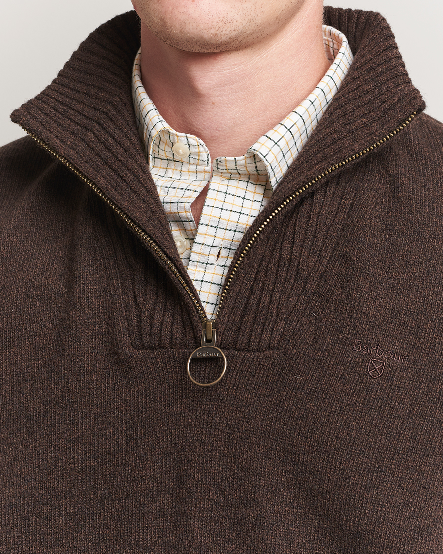 Herre | Trøjer | Barbour Lifestyle | Essential Lambswool Half Zip Dark Oak