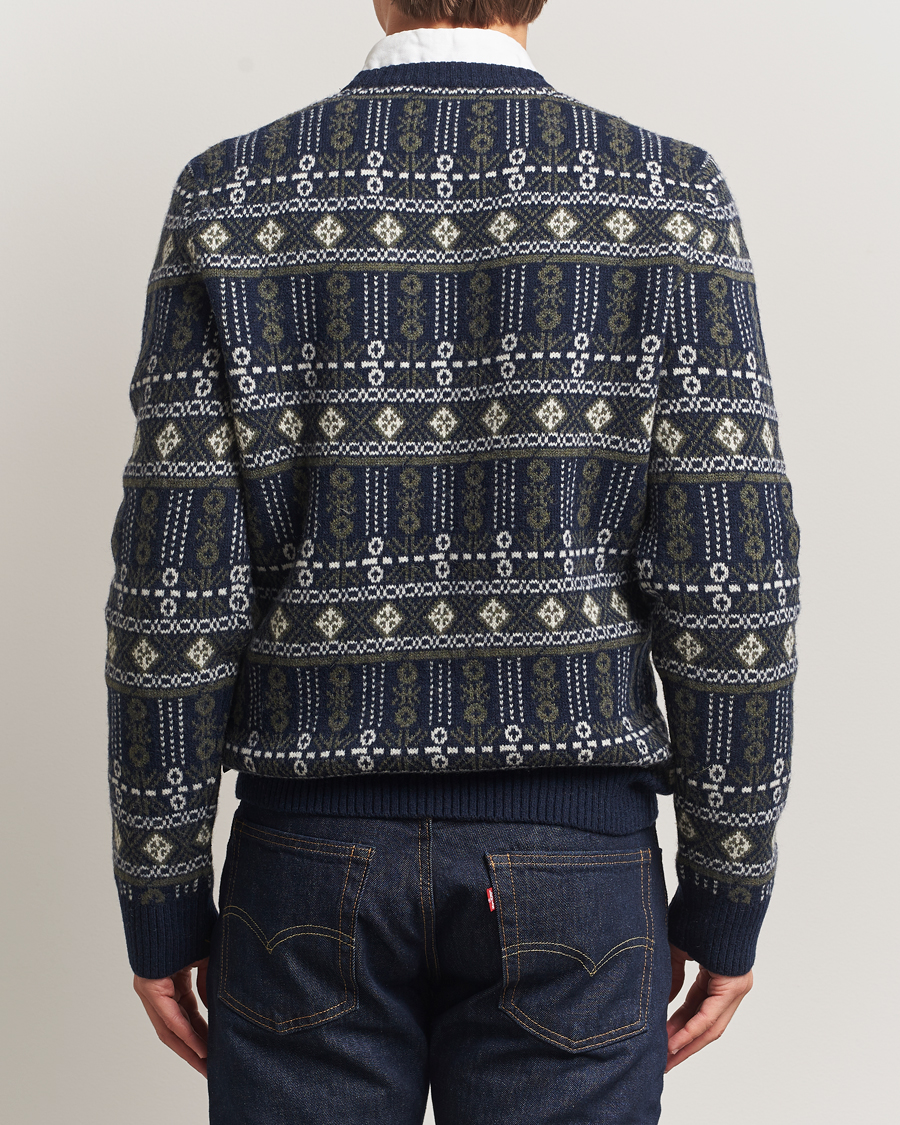 Herre | Trøjer | Barbour Lifestyle | Grangetown Fairisle Lambswool Crewneck Inky Blue