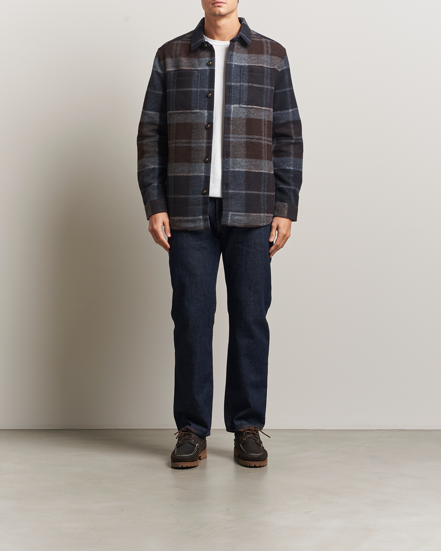 Herre | Skjorter | Barbour Lifestyle | Chapter Tailored Fleece Overshirt Midnight Oak