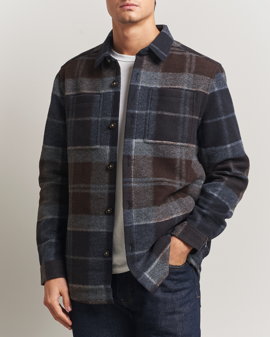 Herre | Skjorter | Barbour Lifestyle | Chapter Tailored Fleece Overshirt Midnight Oak