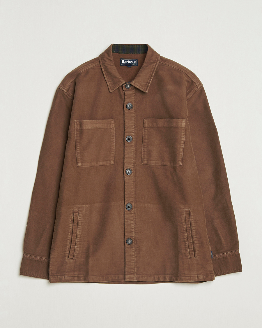 Herre | Skjorter | Barbour Lifestyle | Regular Moleskin Overshirt Dark Sand