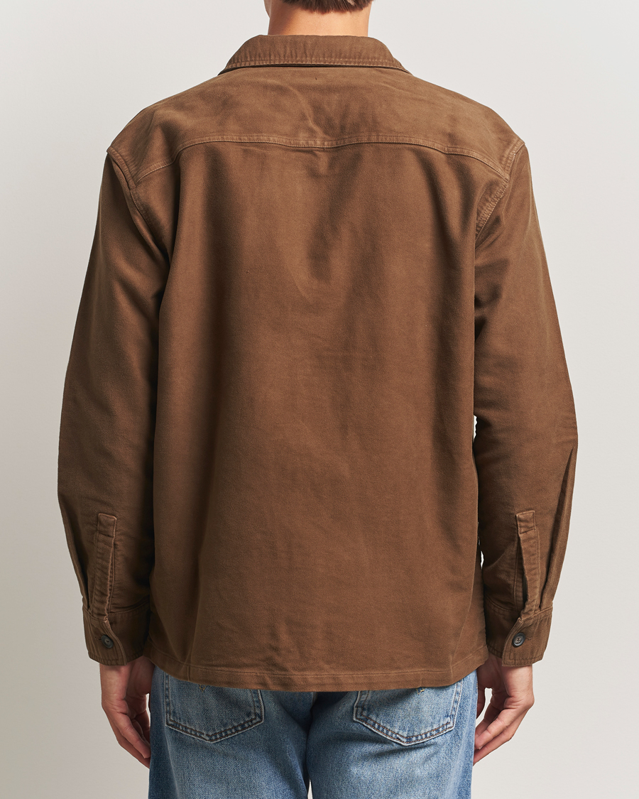Herre | Skjorter | Barbour Lifestyle | Regular Moleskin Overshirt Dark Sand