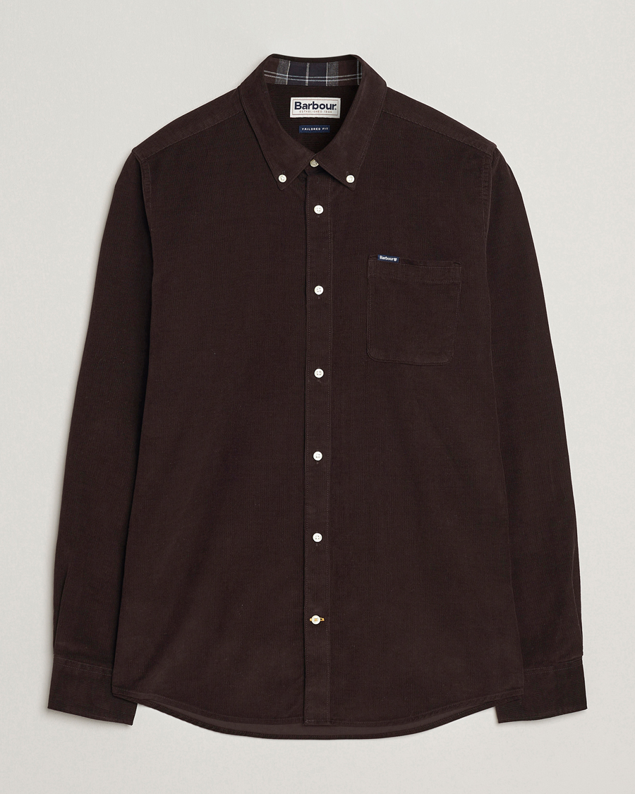 Herre | Skjorter | Barbour Lifestyle | Ramsey Corduroy Shirt Dark Oak