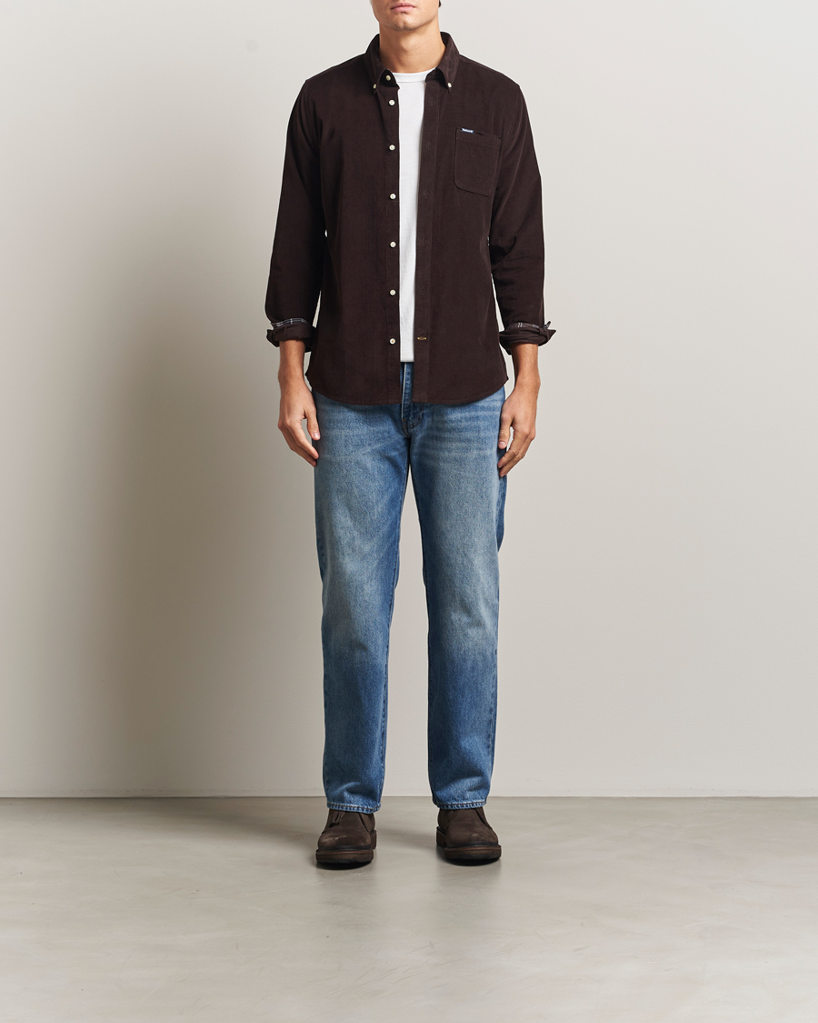 Herre | Skjorter | Barbour Lifestyle | Ramsey Corduroy Shirt Dark Oak