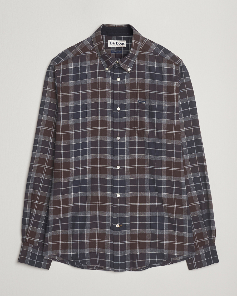 Herre | Skjorter | Barbour Lifestyle | Flannel Check Shirt Midnight Oak