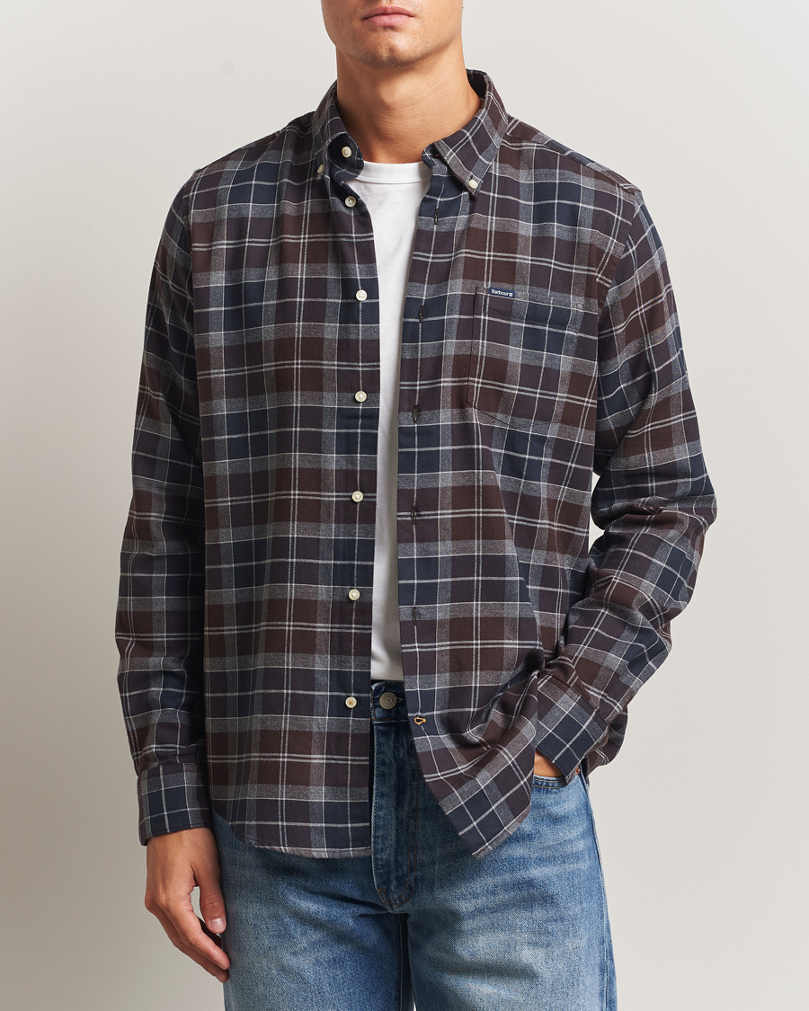 Herre | Skjorter | Barbour Lifestyle | Flannel Check Shirt Midnight Oak