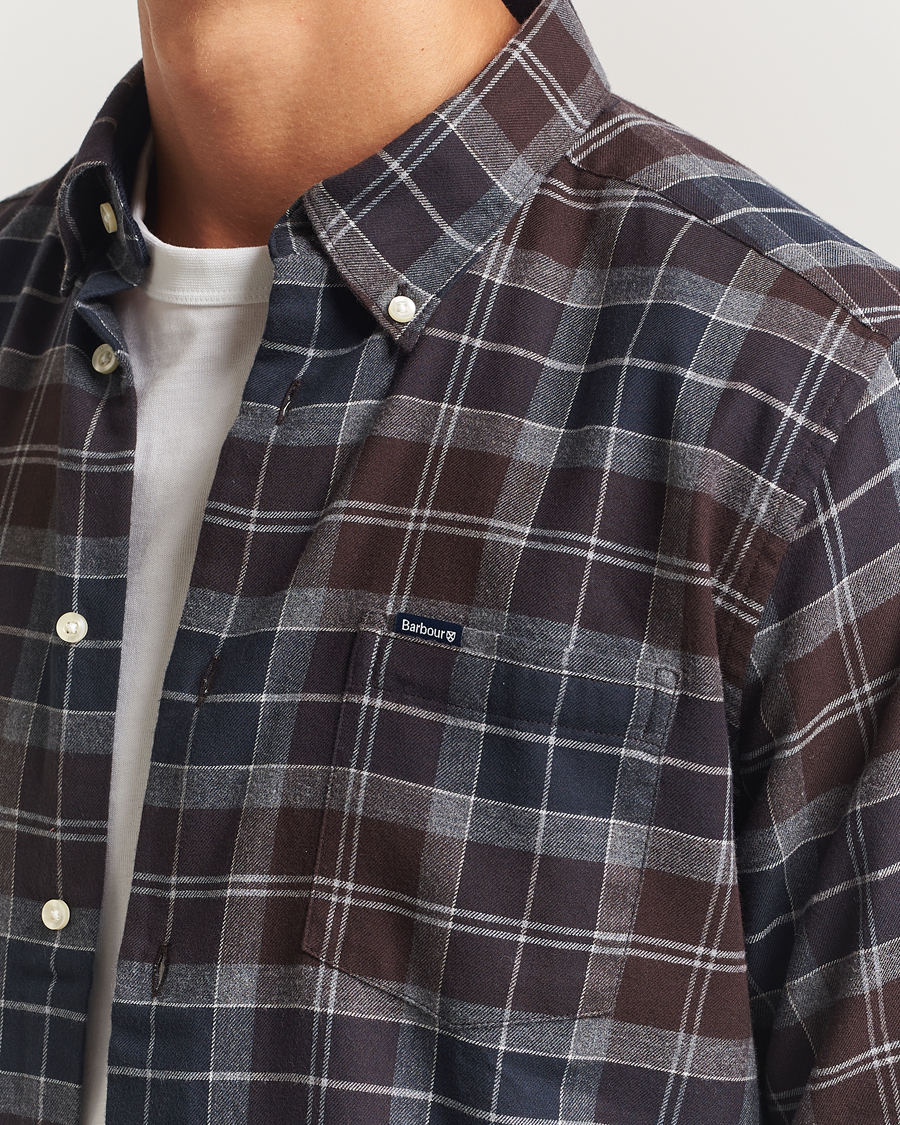 Herre | Skjorter | Barbour Lifestyle | Flannel Check Shirt Midnight Oak