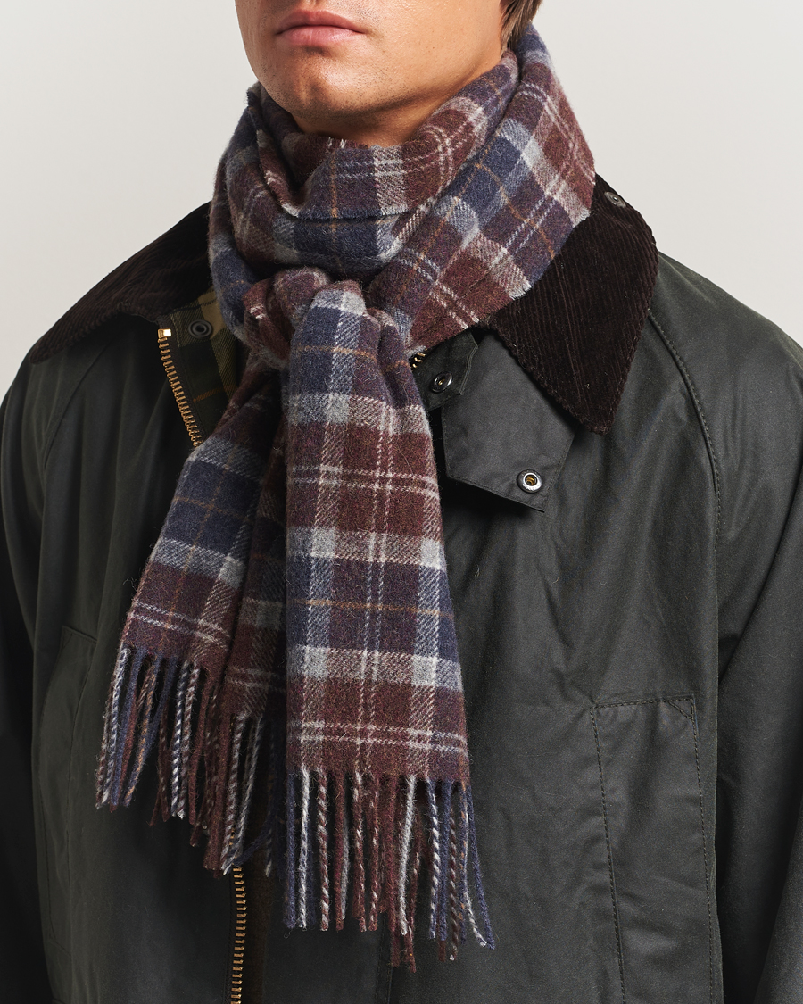Herre | Halstørklæder | Barbour Lifestyle | Tartan Lambswool Scarf Midnight Oak