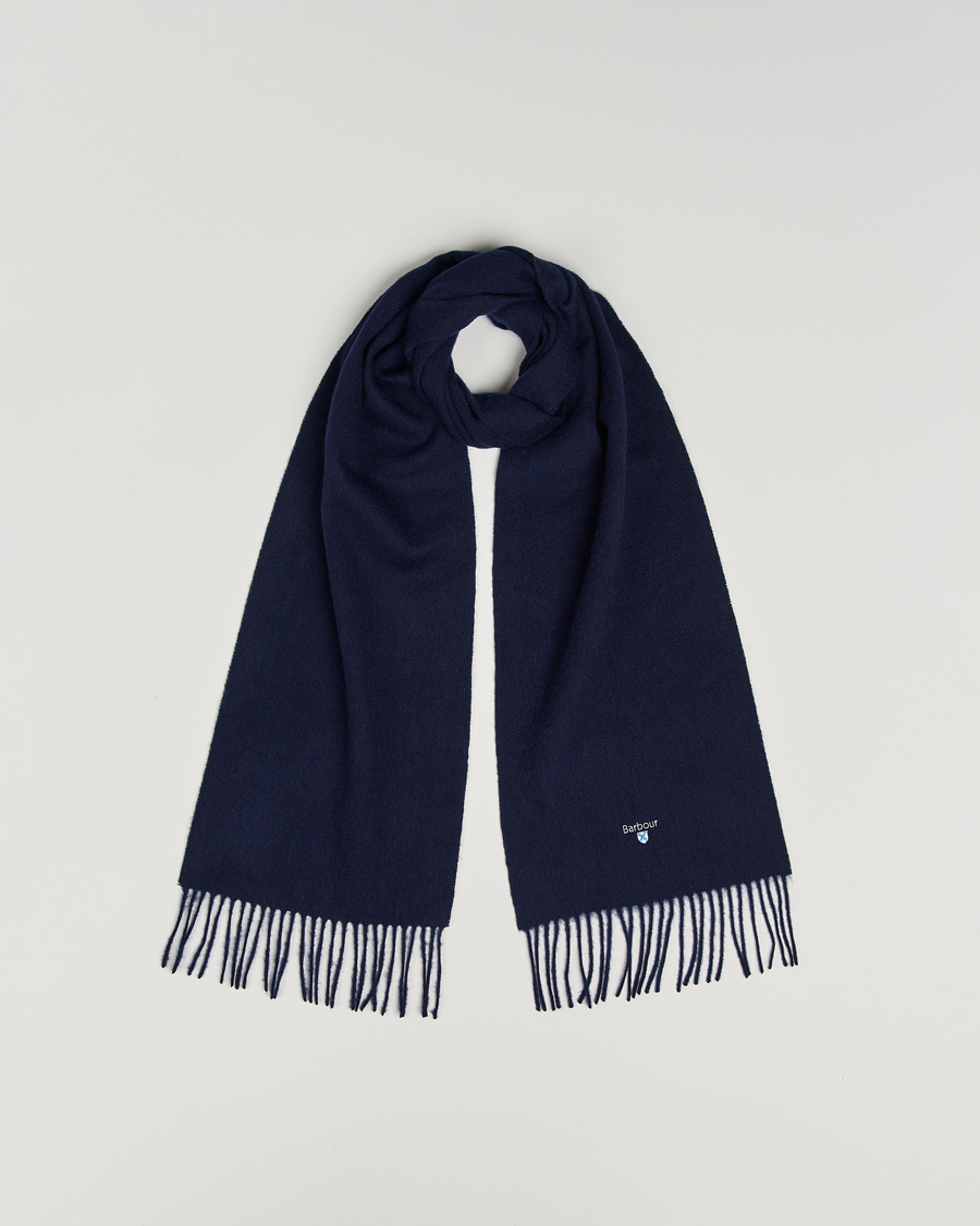 Herre | Halstørklæder | Barbour Lifestyle | Plain Lambswool Scarf Navy