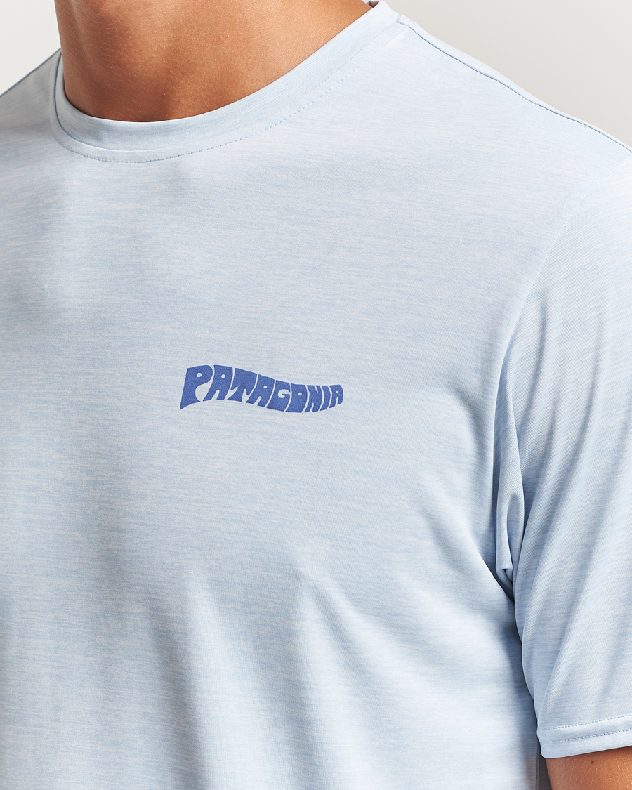Herre | T-Shirts | Patagonia | Cap Cool Daily Graphic T-Shirt Fleck Blue