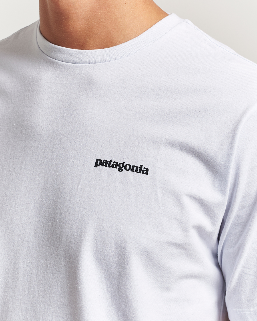 Herre | T-Shirts | Patagonia | P-6 Logo T-Shirt White