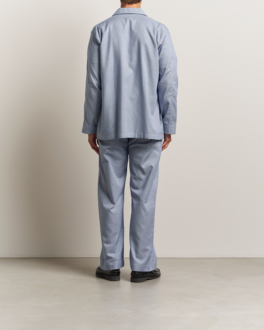 Herre | Pyjamas & Morgenkåber | Derek Rose | Checked Cotton Pyjama Set Navy