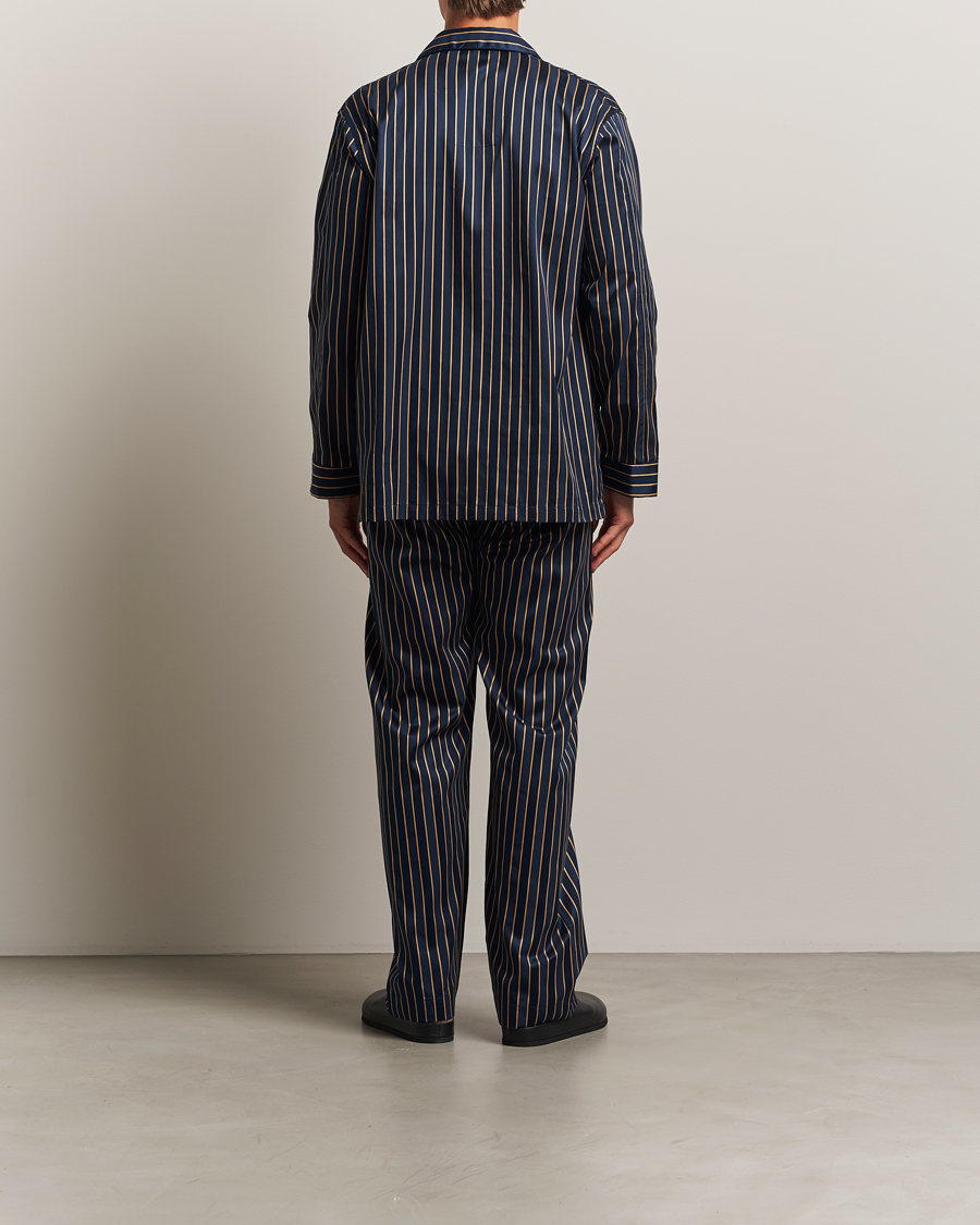 Herre | Pyjamas & Morgenkåber | Derek Rose | Striped Cotton Pyjama Set Navy