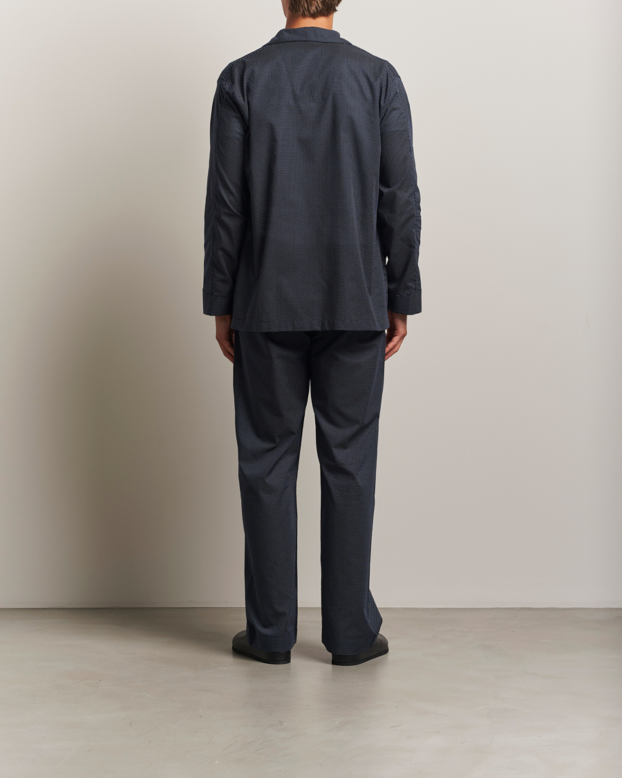 Herre | Pyjamas & Morgenkåber | Derek Rose | Printed Cotton Pyjama Set Navy